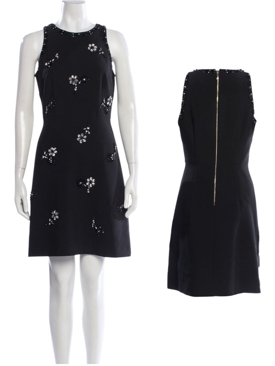 kate spade Dresses & Skirts - Kate Spade New York Scattered Brooch Rhinestone Beaded Formal Crepe Dress